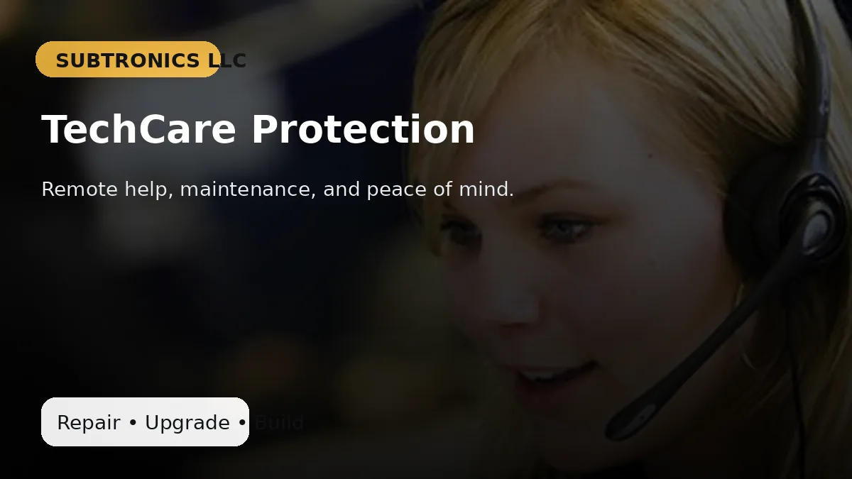 TechCare membership shield and support illustration